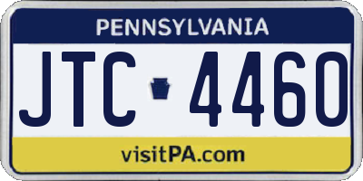PA license plate JTC4460