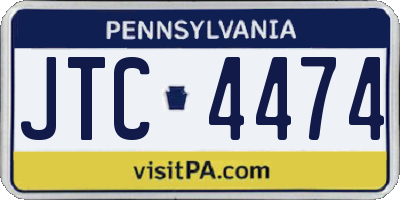 PA license plate JTC4474