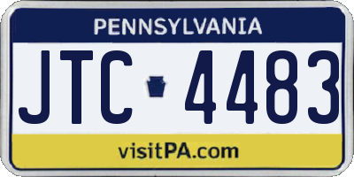 PA license plate JTC4483