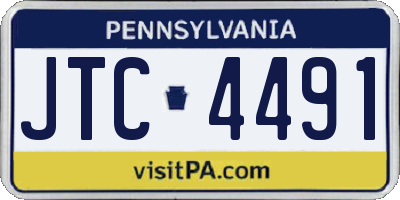 PA license plate JTC4491