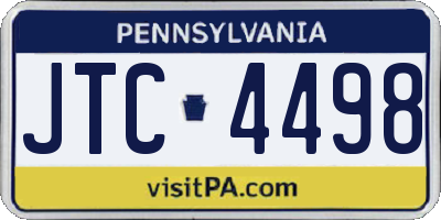 PA license plate JTC4498