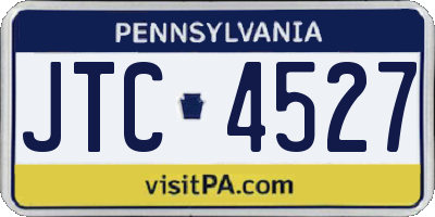 PA license plate JTC4527