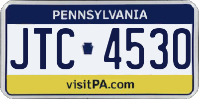 PA license plate JTC4530