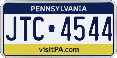 PA license plate JTC4544