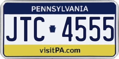 PA license plate JTC4555