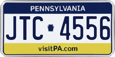PA license plate JTC4556
