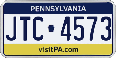 PA license plate JTC4573