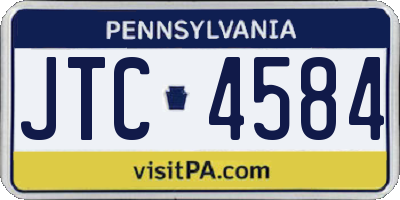 PA license plate JTC4584