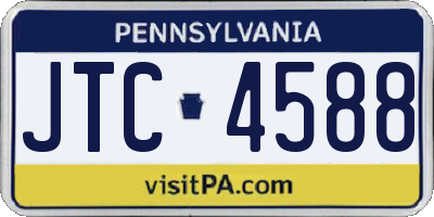 PA license plate JTC4588