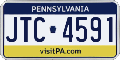 PA license plate JTC4591