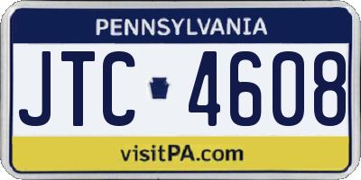 PA license plate JTC4608