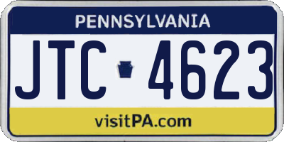 PA license plate JTC4623