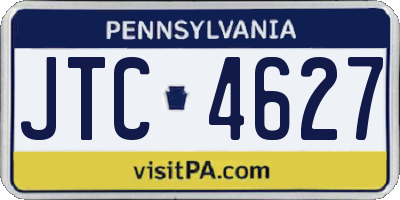 PA license plate JTC4627