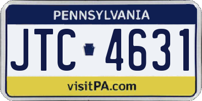 PA license plate JTC4631