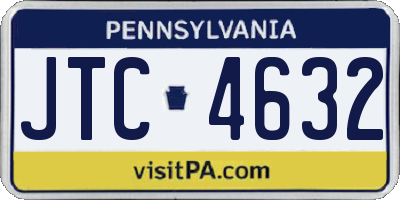 PA license plate JTC4632