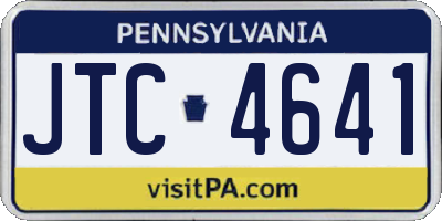 PA license plate JTC4641