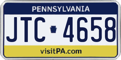 PA license plate JTC4658