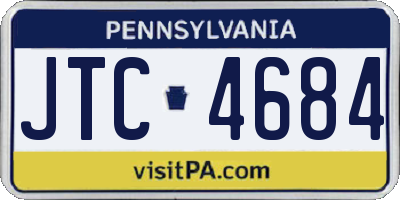 PA license plate JTC4684