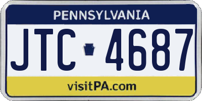 PA license plate JTC4687