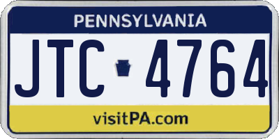 PA license plate JTC4764
