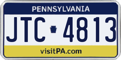 PA license plate JTC4813