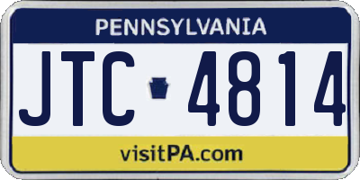 PA license plate JTC4814