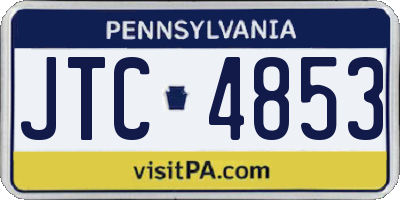 PA license plate JTC4853