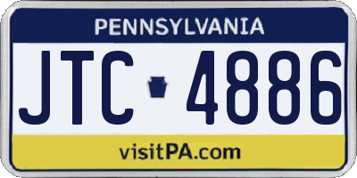PA license plate JTC4886