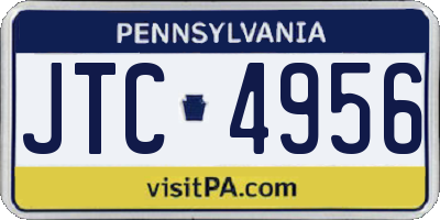 PA license plate JTC4956