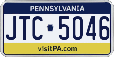 PA license plate JTC5046