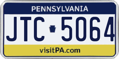 PA license plate JTC5064
