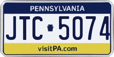 PA license plate JTC5074