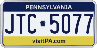 PA license plate JTC5077