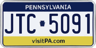 PA license plate JTC5091