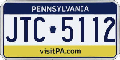 PA license plate JTC5112