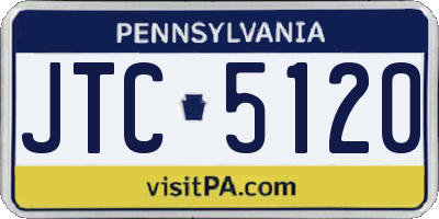PA license plate JTC5120