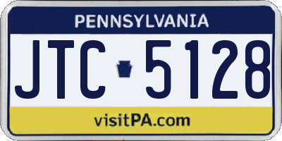 PA license plate JTC5128