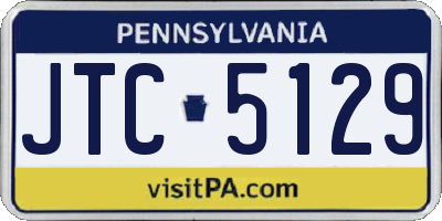 PA license plate JTC5129
