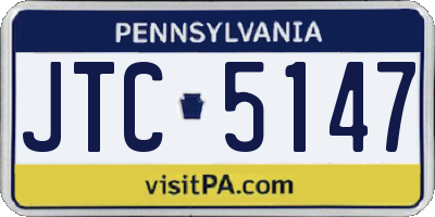 PA license plate JTC5147
