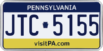 PA license plate JTC5155