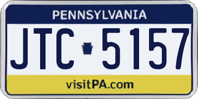 PA license plate JTC5157
