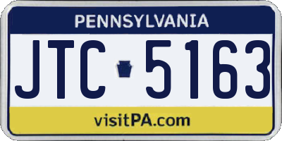 PA license plate JTC5163