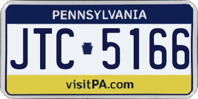 PA license plate JTC5166