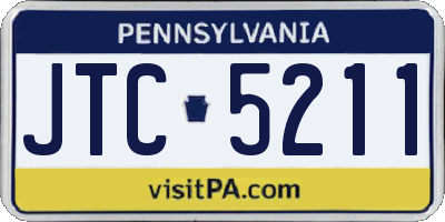 PA license plate JTC5211