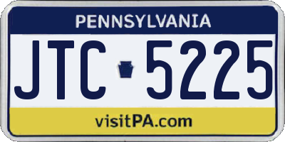 PA license plate JTC5225