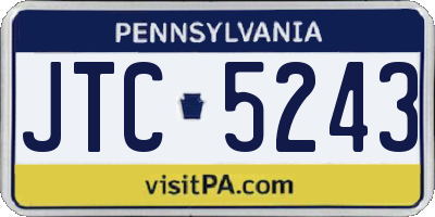 PA license plate JTC5243