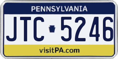 PA license plate JTC5246