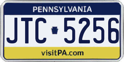 PA license plate JTC5256