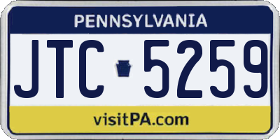 PA license plate JTC5259