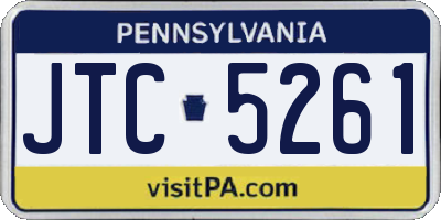 PA license plate JTC5261
